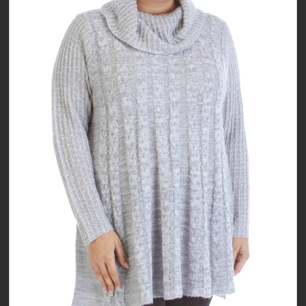 JOSEPH A - 3X- Broken Neck Long Sleeved Sweater -